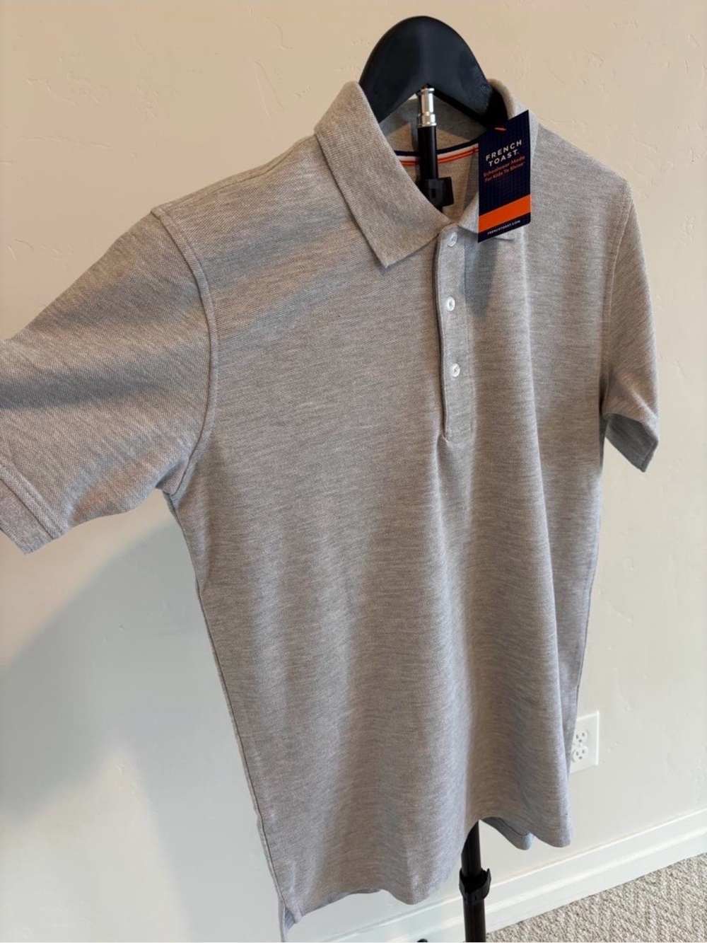NWT French Toast Gray Uniform Polo XL 14/16